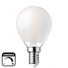 Λάμπα LED Σφαιρική 4W E14 230V 480lm Ντιμαριζόμενη 5800K Ψυχρό φως Ματ Γυαλί 13-1413409